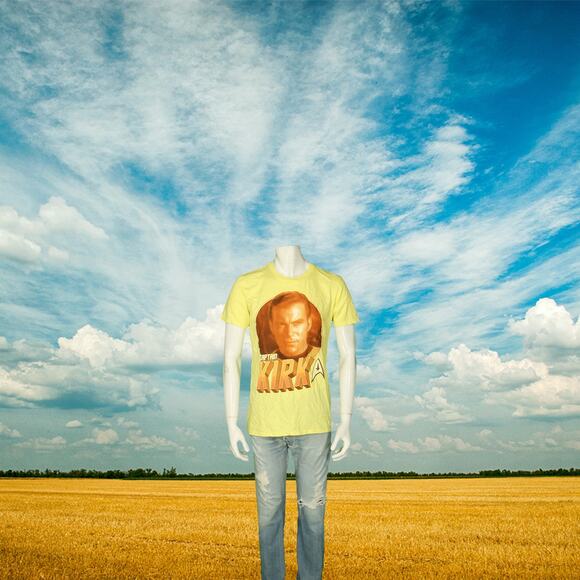 Captain Kirk Star Trek William Shatner CBS Studios Licensed T Shirt Tee M - Picture 2 of 5